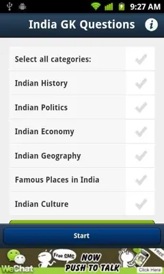 India GK Questions android App screenshot 2